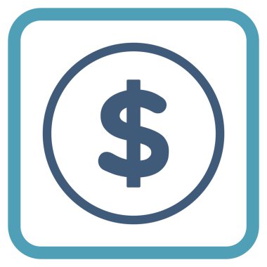 Doları vektör simgesi bir çerçeve içinde