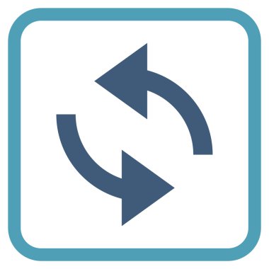 Exchange oklar bir çerçeve içinde simge vektör