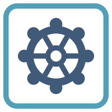 Dişli vektör simgesi bir çerçeve içinde