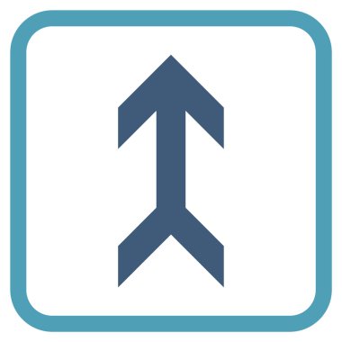 Vektör simgesi bir çerçeve içinde yukarı ok