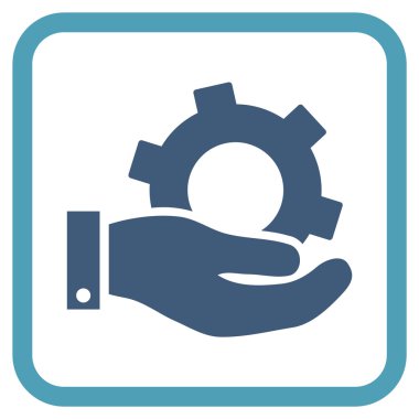 Hizmet vektör simgesi bir çerçeve içinde