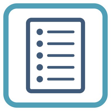 Liste sayfa vektör simgesi bir çerçeve içinde