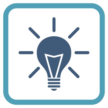 Elektrik ışığı vektör simgesi bir çerçeve içinde