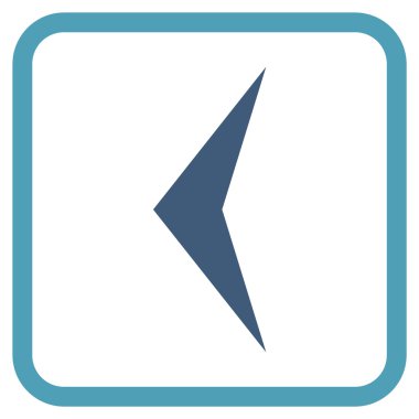 Ok ucu sol vektör simgesi bir çerçeve içinde