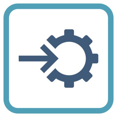 COG Tümleştirme vektör simgesi bir çerçeve içinde