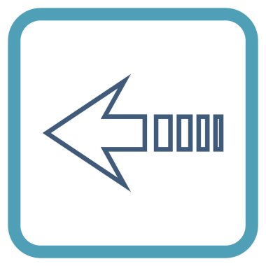 Sol vektör simgesi bir çerçevede göndermek