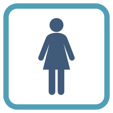 Kadın vektör simgesi bir çerçeve içinde