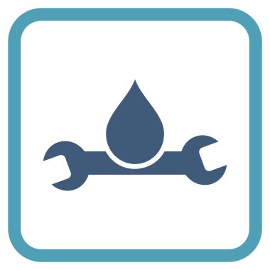 Sıhhi tesisat vektör simgesi bir çerçeve içinde