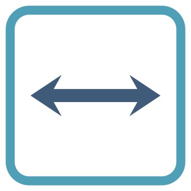 Yatay Çevir vektör simgesi bir çerçeve içinde