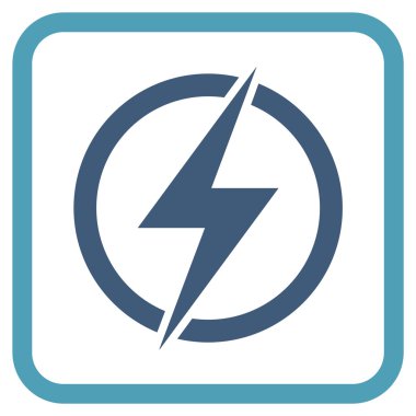 Elektrik vektör simgesi bir çerçeve içinde