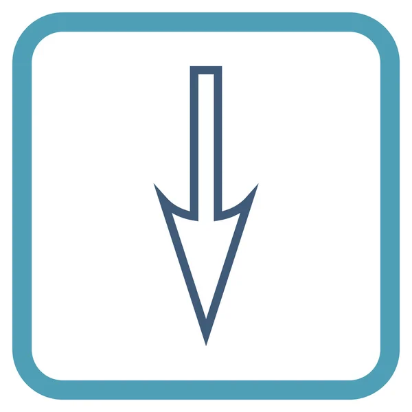 Векторная икона "Острая стрела" в кадре — стоковый вектор