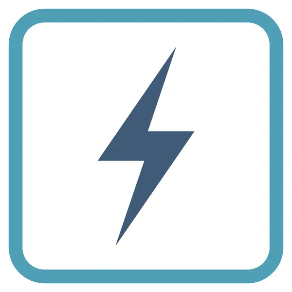 Elektriciteit Vector Icon In een Frame — Stockvector