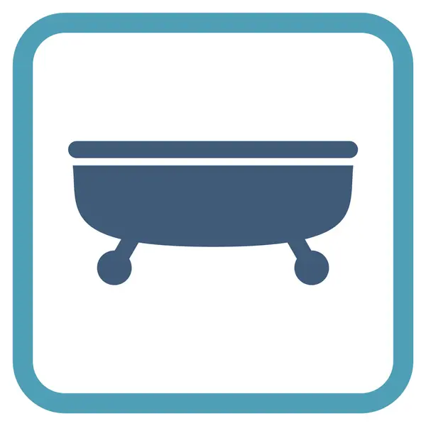 Bathtub Vector Icon In a Frame — Stock Vector