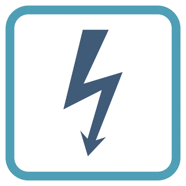 Hoogspanning Vector Icon In een Frame — Stockvector