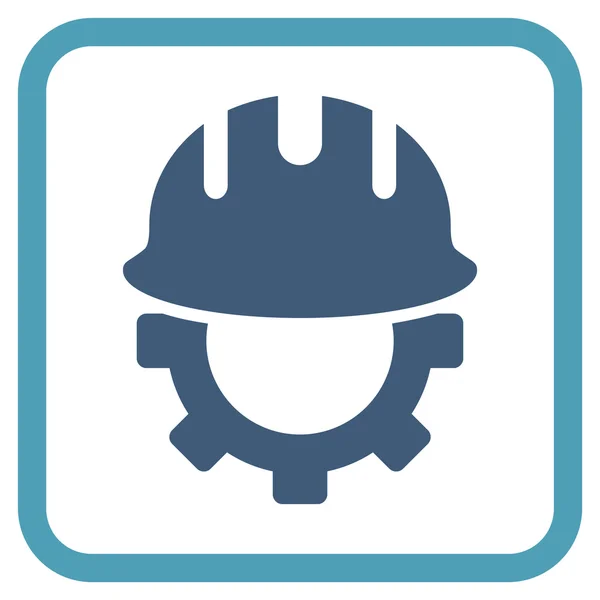 Desarrollo Hardhat Vector Icono En un Marco — Archivo Imágenes Vectoriales