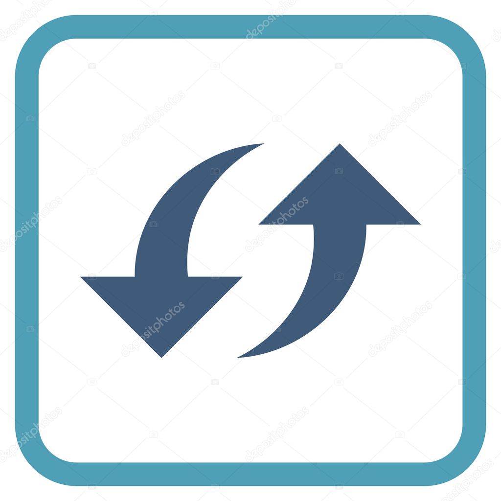 Exchange Arrows Vector Icon In a Frame