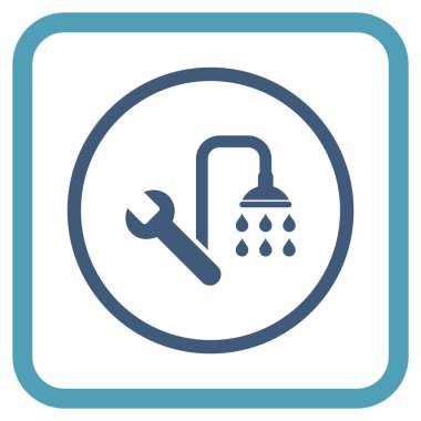 Sıhhi tesisat vektör simgesi bir çerçeve içinde