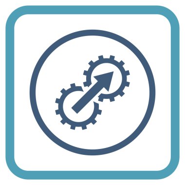 Dişli Tümleştirme vektör simgesi bir çerçeve içinde