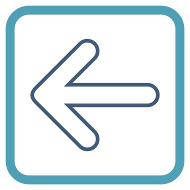 Yuvarlak ok vektör simgesi bir çerçevede yaptı.