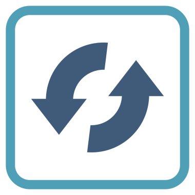 Exchange oklar bir çerçeve içinde simge vektör