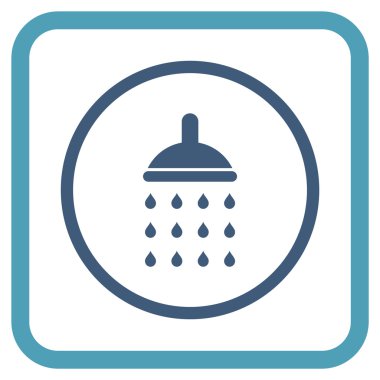 Duş vektör simgesi bir çerçeve içinde