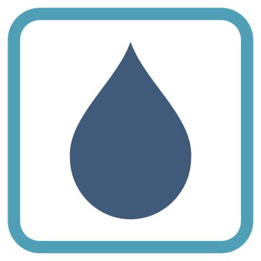 Damla vektör simgesi bir çerçeve içinde