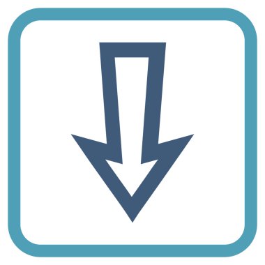 Vektör simgesi bir çerçeve içinde aşağı ok