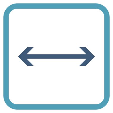 Yatay Çevir vektör simgesi bir çerçeve içinde