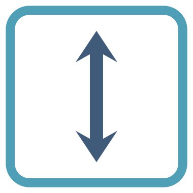 Dikey Çevir vektör simgesi bir çerçeve içinde