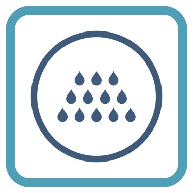 Damla vektör simgesi bir çerçeve içinde