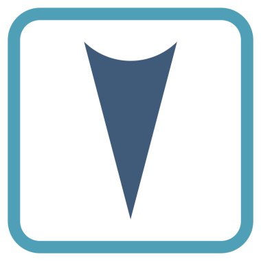 Vektör simgesi bir çerçeve içinde aşağı ok ucu