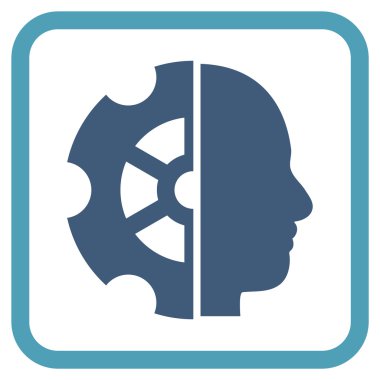 Akıl vektör simgesi bir çerçeve içinde