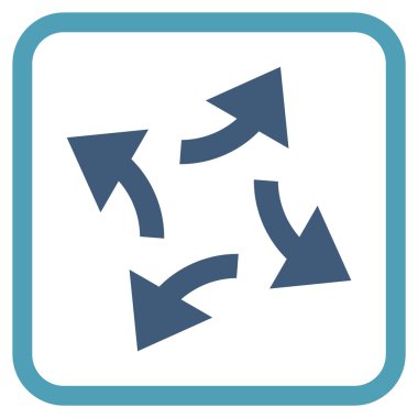 Santrifüj oklar bir çerçeve içinde simge vektör