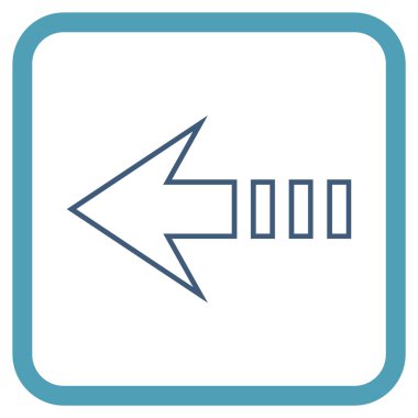 Sol vektör simgesi bir çerçevede göndermek