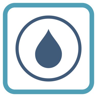 Damla vektör simgesi bir çerçeve içinde