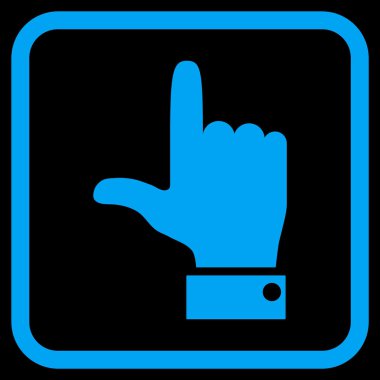 El işaretçisi vektör simgesi bir çerçeve içinde yukarı