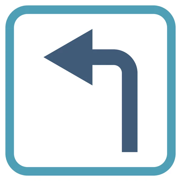 Otočte vlevo vektorové ikony v rámečku — Stockový vektor