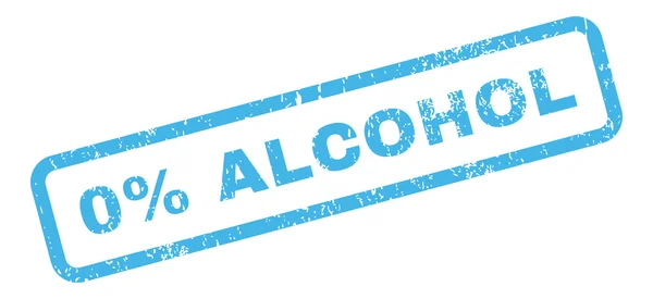 0 por ciento de alcohol texto sello de goma — Archivo Imágenes Vectoriales