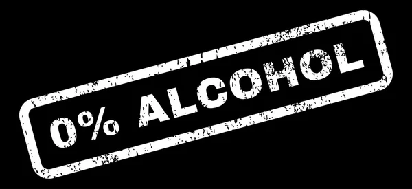 0 Pour cent d'alcool Timbre texte en caoutchouc — Image vectorielle