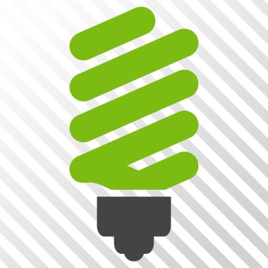 Floresan ampul vektör simgesi