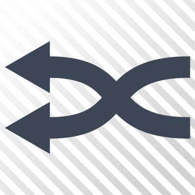 Shuffle oklar sol vektör simgesi