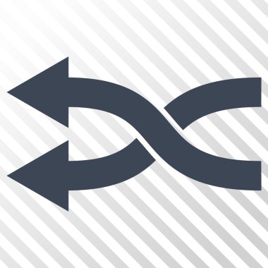 Shuffle oklar sol vektör simgesi