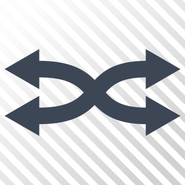 Shuffle okları yatay vektör simgesi