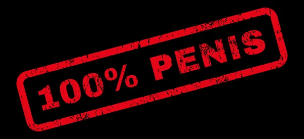 100 Percent Penis Text Rubber Stamp