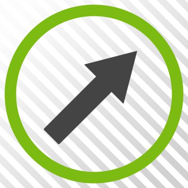 Yukarı sağ yuvarlak ok vektör simgesi