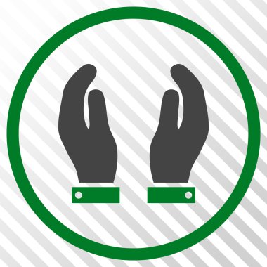 Bakım el vektör simgesi