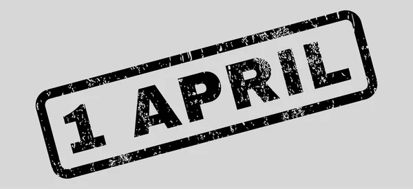 1 квітня Текстовий гумовий штамп — стоковий вектор