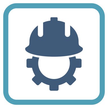 Geliştirme kask vektör simgesi bir çerçeve içinde