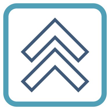 Vektör simgesi bir çerçeve içinde yukarı kayması