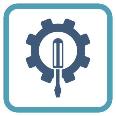 Bir çerçevedeki mühendislik vektör simgesi